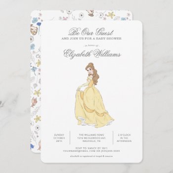 Beauty And The Beast | Be Our Guest Baby Shower Invitation by DisneyPrincess at Zazzle
