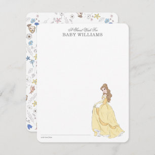Beauty and the Beast Be Our Guest Baby Shower Note Card