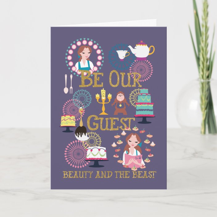 Beauty And The Beast Be Our Guest Card Zazzle Com