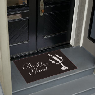 Beauty and the Beast Be Our Guest Doormat