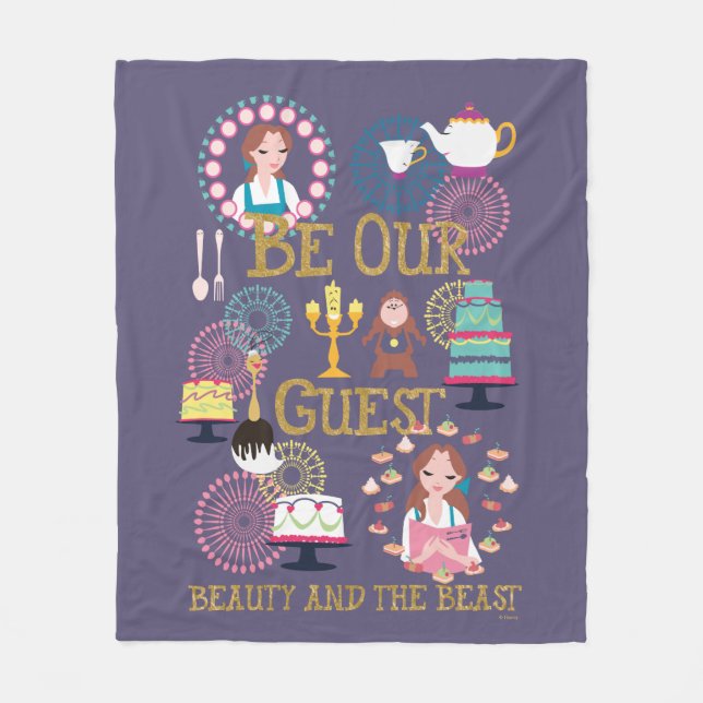 Beauty And The Beast | Be Our Guest Fleece Blanket (Front)