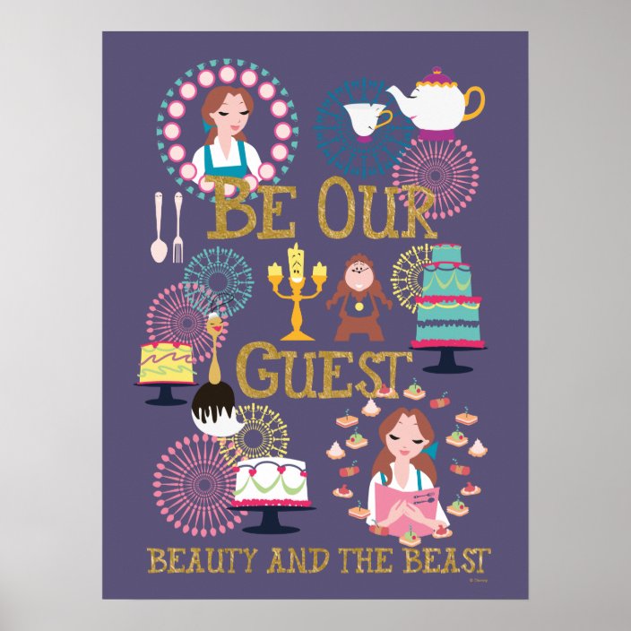 Beauty And The Beast Be Our Guest Poster Zazzle Com