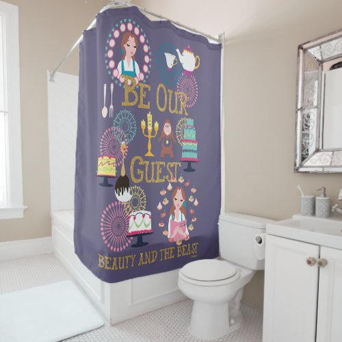 Beauty And The Beast  Be Our Guest Shower Curtain