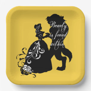 Beauty And The Beast Beauty is Found Within 2 Paper Plates