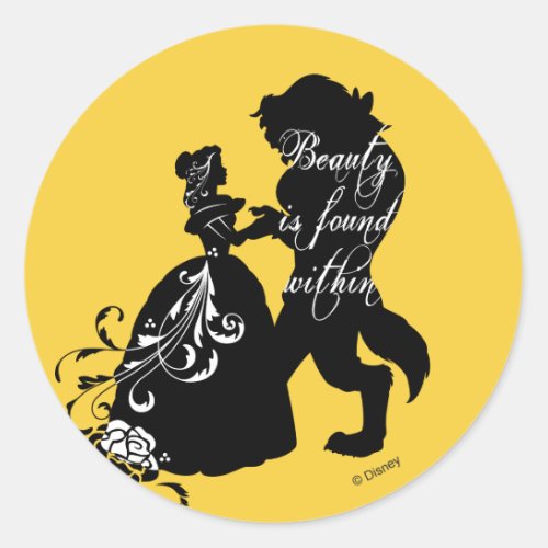 Beauty And The Beast  Beauty is Found Within Classic Round Sticker