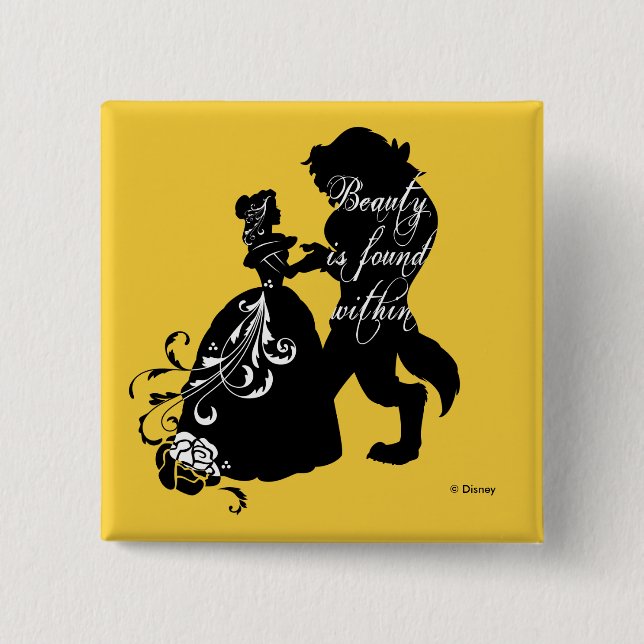 Beauty And The Beast | Beauty is Found Within Pinback Button (Front)