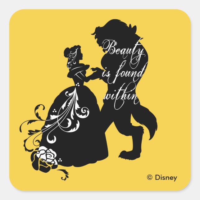 Beauty And The Beast | Beauty is Found Within Square Sticker (Front)
