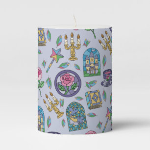 Beauty and the Beast Book Girl Pillar Candle