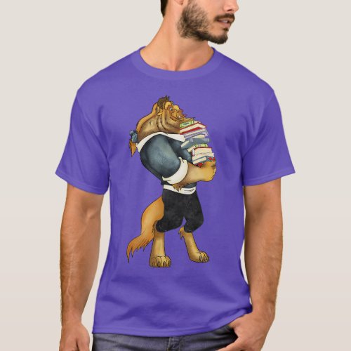 Beauty And The Beast Book Worm Beast  T_Shirt