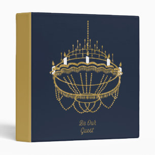 Beauty and the Beast Chandelier - Be Our Guest 3 Ring Binder