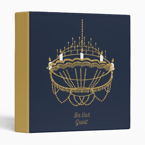 Beauty and the Beast  Chandelier _ Be Our Guest 3 Ring Binder