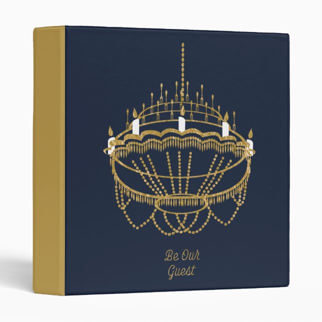 Beauty and the Beast | Chandelier - Be Our Guest 3 Ring Binder (Front/Spine)