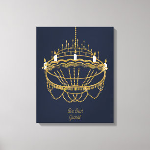 Beauty and the Beast Chandelier - Be Our Guest Canvas Print