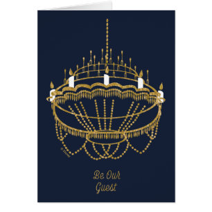 Beauty and the Beast   Chandelier - Be Our Guest Cards
