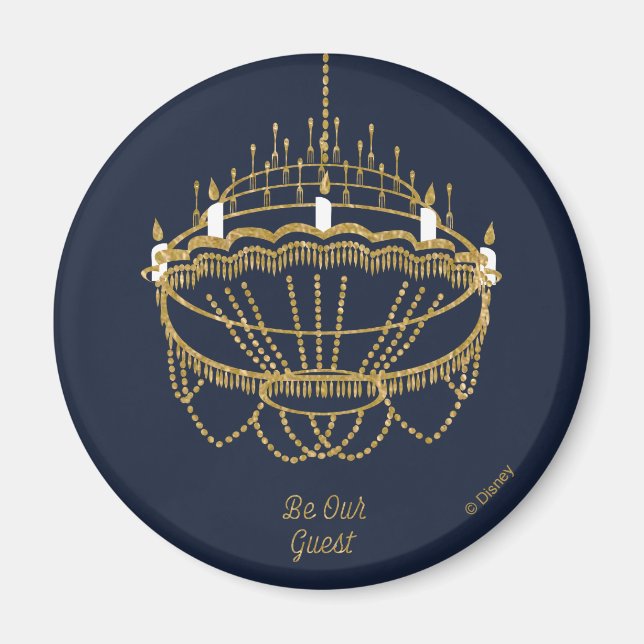 Beauty and the Beast | Chandelier - Be Our Guest Magnet (Front)
