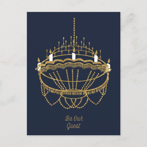 Beauty and the Beast  Chandelier _ Be Our Guest Postcard