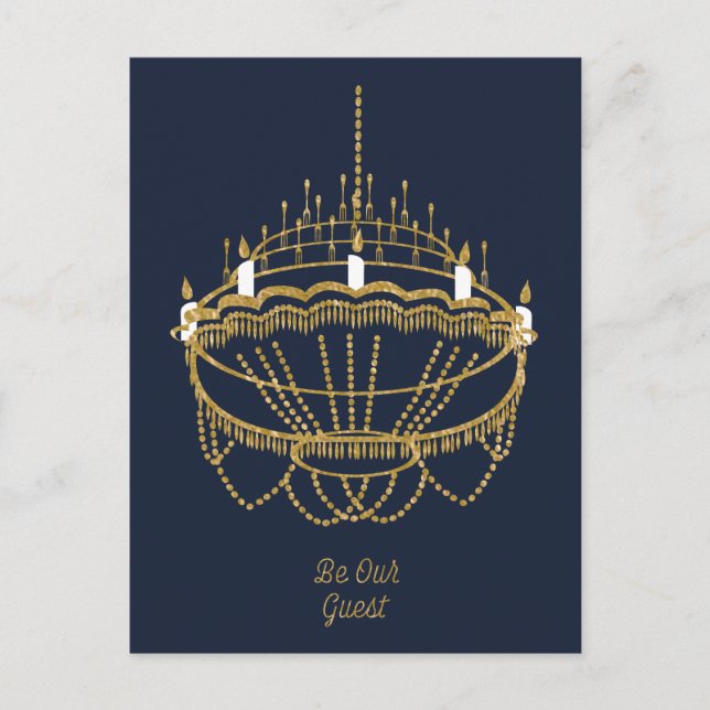 Beauty and the Beast | Chandelier - Be Our Guest Postcard (Front)