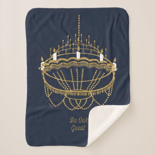 Beauty and the Beast  Chandelier _ Be Our Guest Sherpa Blanket