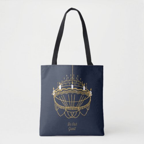 Beauty and the Beast  Chandelier _ Be Our Guest Tote Bag