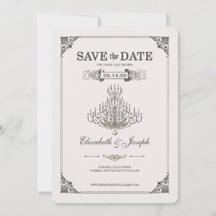 Beauty and the Beast   Chandelier - Save the Date
