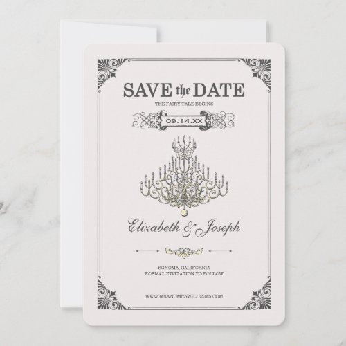 Beauty and the Beast  Chandelier _ Save the Date