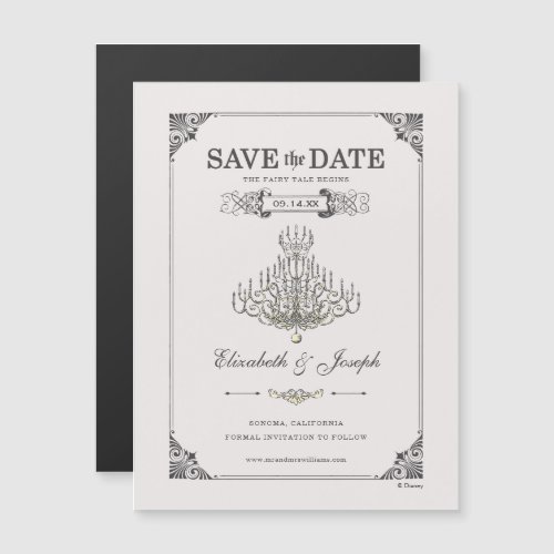 Beauty and the Beast  Chandelier _ Save the Date Magnetic Invitation