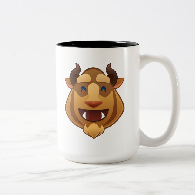 Beauty and the Beast Emoji | Beast Two-Tone Coffee Mug (Right)