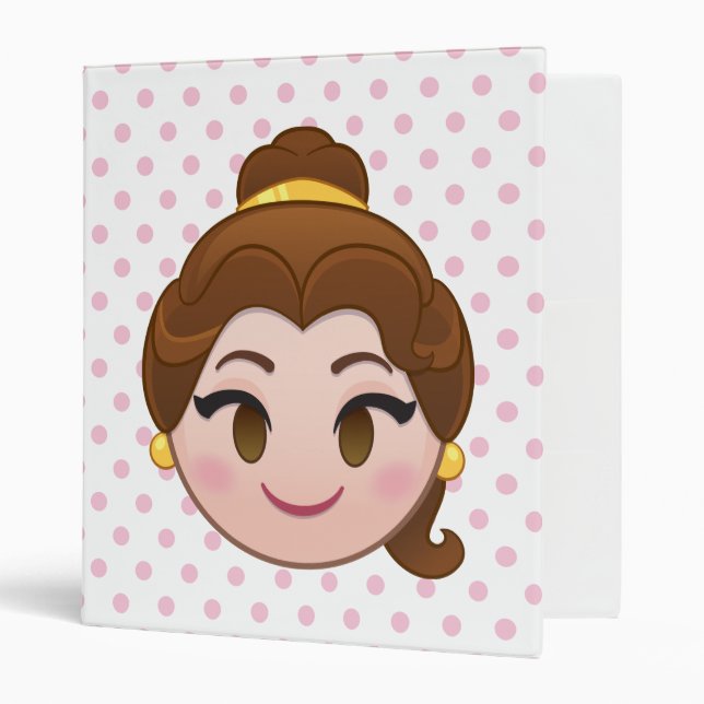 Beauty and the Beast Emoji | Belle 3 Ring Binder (Front/Inside)