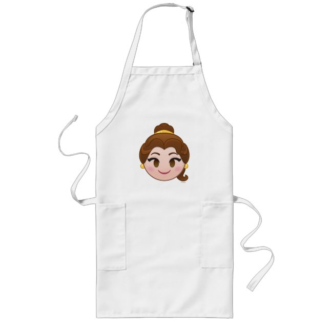 Beauty and the Beast Emoji | Belle Long Apron (Front)