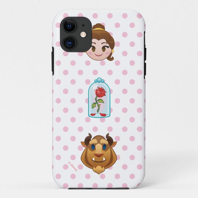 Beauty and the Beast Emoji | Belle, Rose & Beast Case-Mate iPhone Case (Back)