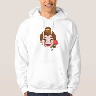 Beauty and the Beast Emoji Belle with Rose Hoodie