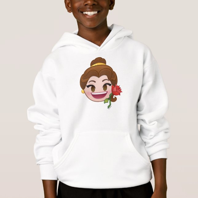 Beauty and the Beast Emoji | Belle with Rose Hoodie (Front)