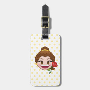 Beauty and the Beast Emoji   Belle with Rose Luggage Tag