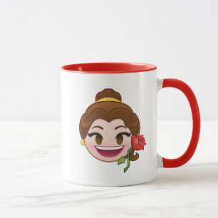 Beauty and the Beast Emoji   Belle with Rose Mug