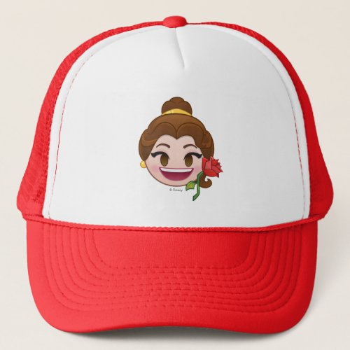 Beauty and the Beast Emoji  Belle with Rose Trucker Hat
