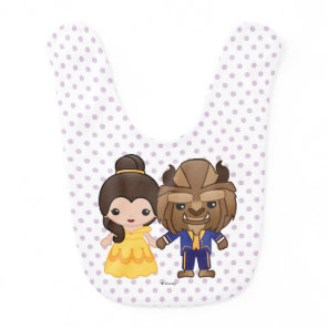 Beauty and the Beast Emoji Bib