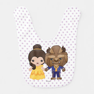 Beauty and the Beast Emoji Bib