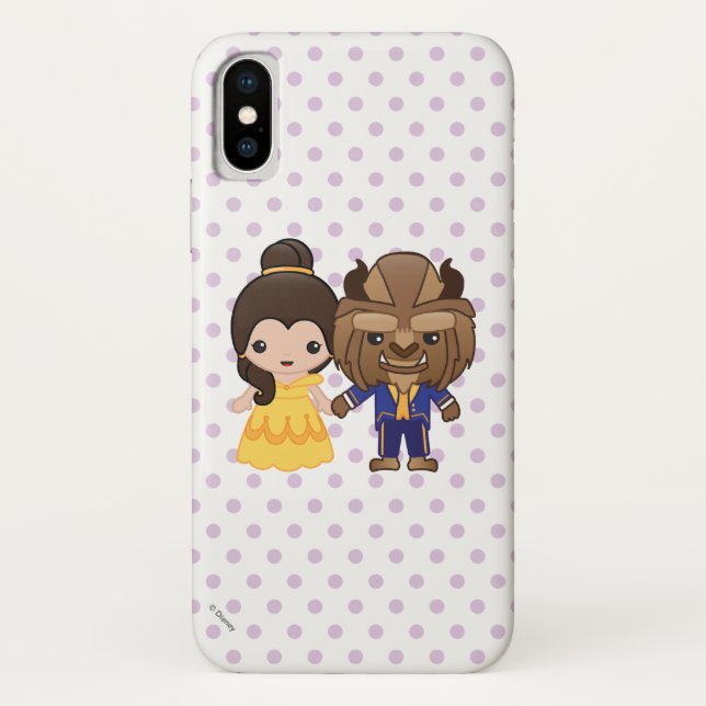 Beauty and the Beast Emoji Case-Mate iPhone Case (Back)