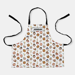 Beauty and the Beast Emoji Character Pattern Apron
