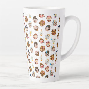 Beauty and the Beast Emoji   Character Pattern Latte Mug