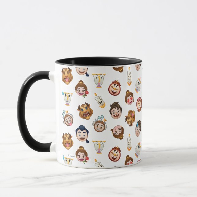 Beauty and the Beast Emoji | Character Pattern Mug (Left)
