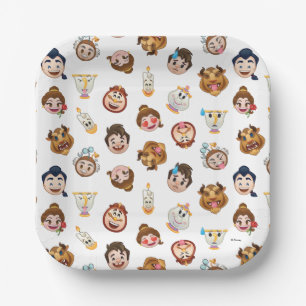 Beauty and the Beast Emoji   Character Pattern Paper Plates