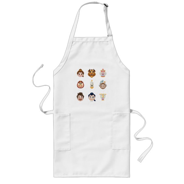 Beauty and the Beast Emoji | Characters Long Apron (Front)