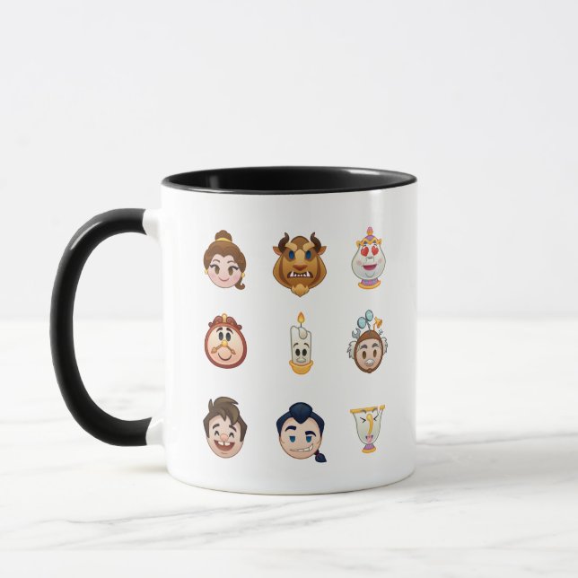 Beauty and the Beast Emoji | Characters Mug (Left)
