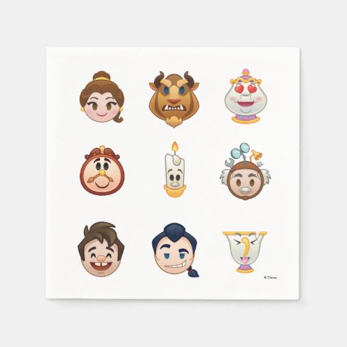 Beauty and the Beast Emoji  Characters Napkins