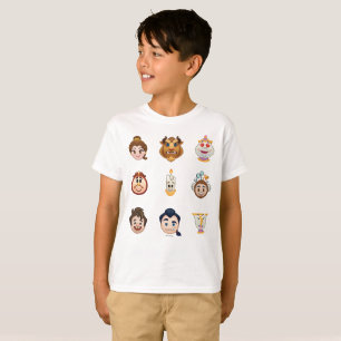 Beauty and the Beast Emoji   Characters T-Shirt