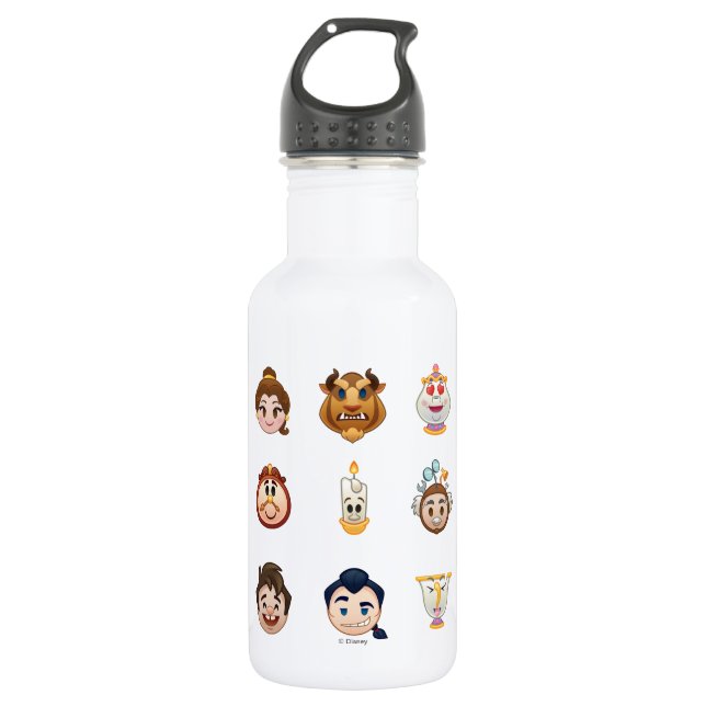 Beauty and the Beast Emoji | Characters Water Bottle (Front)