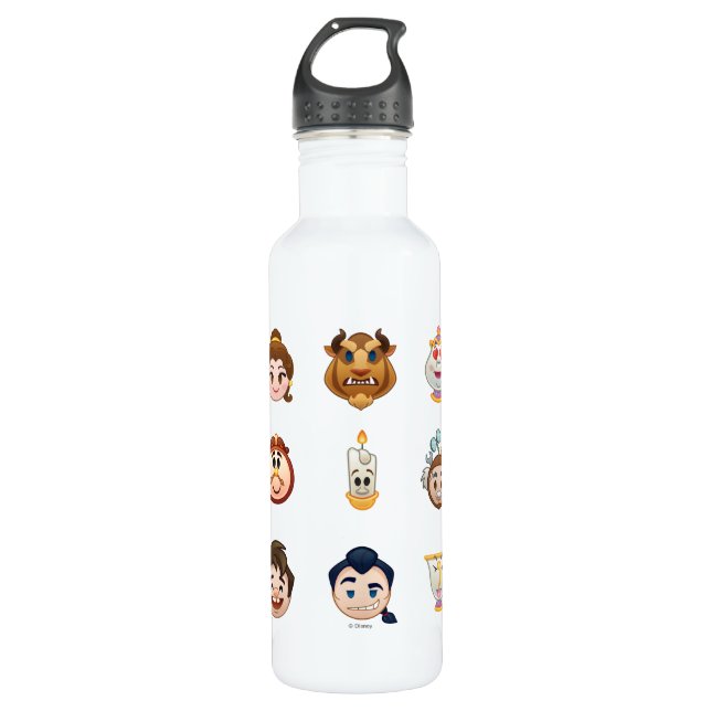 Beauty and the Beast Emoji | Characters Water Bottle (Front)