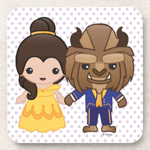 Beauty and the Beast Emoji Coaster