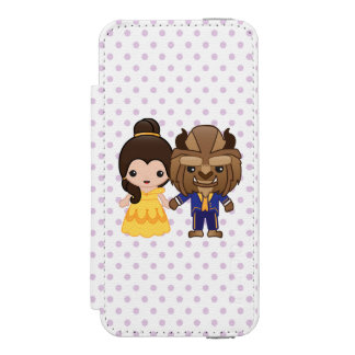 Beauty and the Beast Emoji Wallet Case For iPhone SE/5/5s